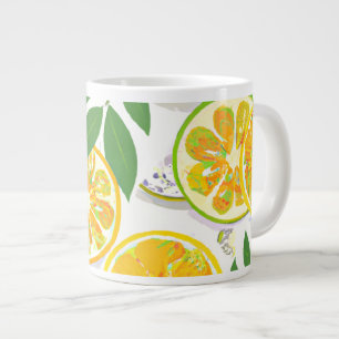 Pappteller - Boho Zitronenscheiben Jumbo-Tasse