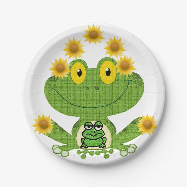 Pappteller Frosch (Vorderseite)