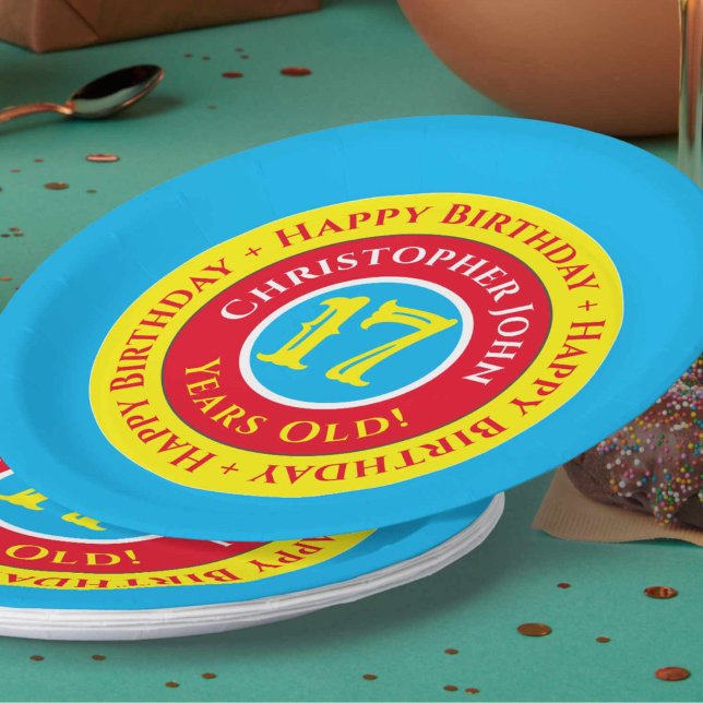 Pappteller für 17. Geburtstagsfeier (Von Creator hochgeladen)