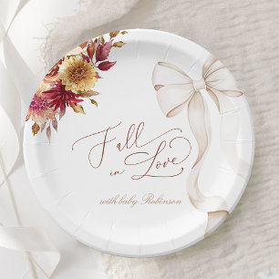 Pappteller für Baby-Party im Herbstblumen-Stil