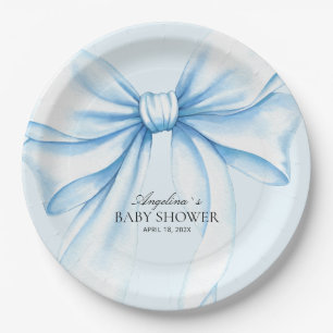 Pappteller für Baby Shower mit entzückender Schlei