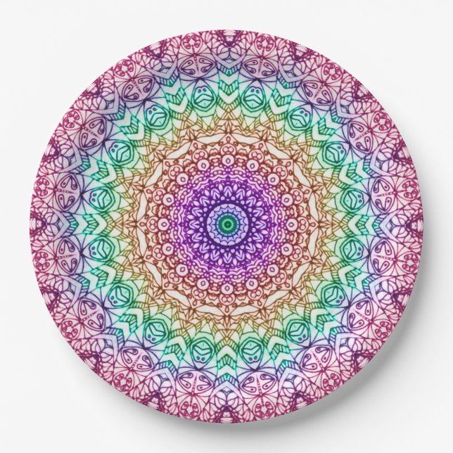 Pappteller-Mandala Mehndi Art G379 Pappteller (Vorderseite)