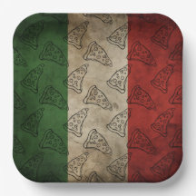 Pappteller mit italienischem Thema