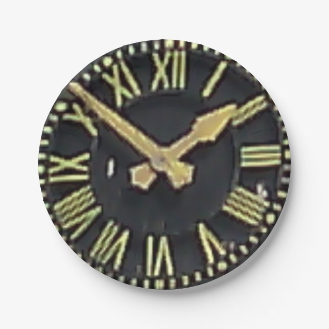 Pappteller: Sefton Kirchen-Uhr Pappteller (Vorderseite)