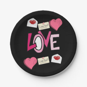 Pappteller Valentinstag