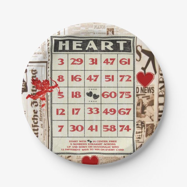 Pappteller Valentinstag (Vorderseite)