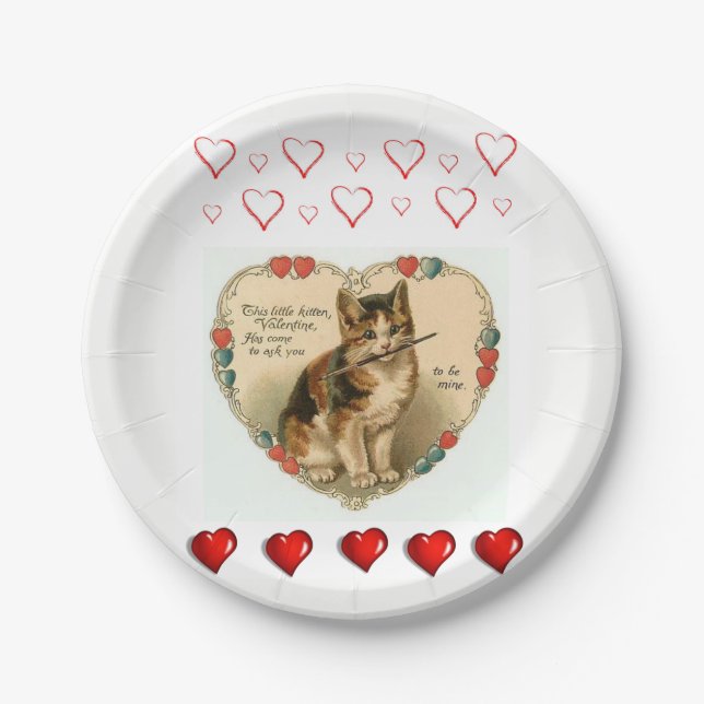 Pappteller Valentinstag (Vorderseite)