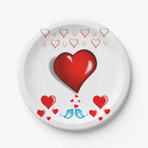 Pappteller Valentinstag