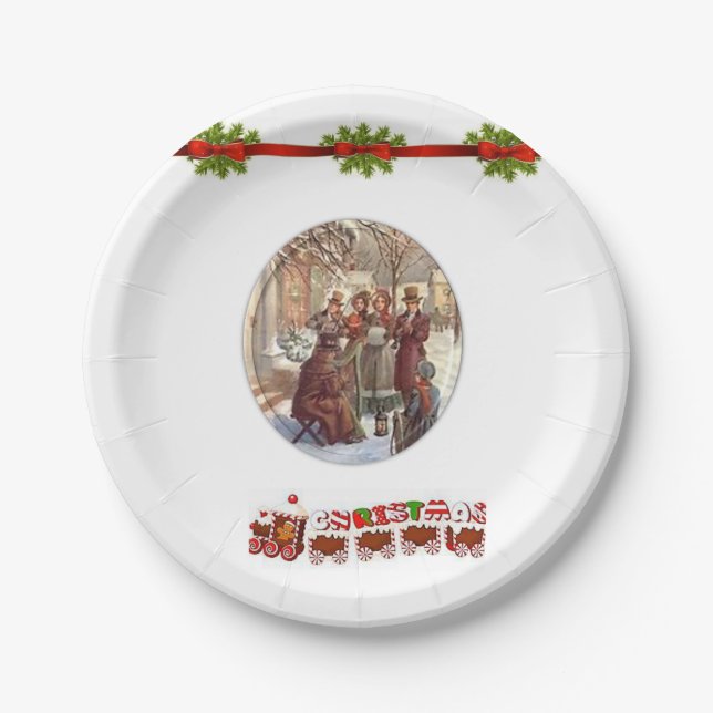 Pappteller Weihnachten (Vorderseite)