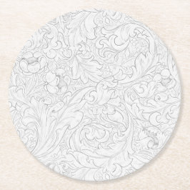 Pappuntersetzer: WILLIAM MORRIS : FLORALISCHES DES Runder Pappuntersetzer