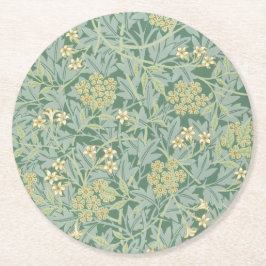 Pappuntersetzer: WILLIAM MORRIS : JASMINE Runder Pappuntersetzer