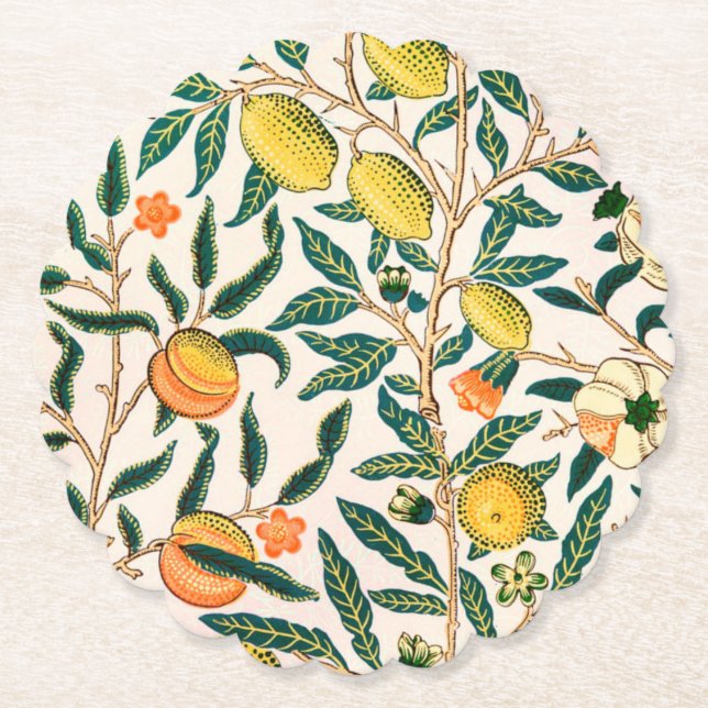 Pappuntersetzer: WILLIAM MORRIS : POMEGRANAT Untersetzer (Vorderseite)