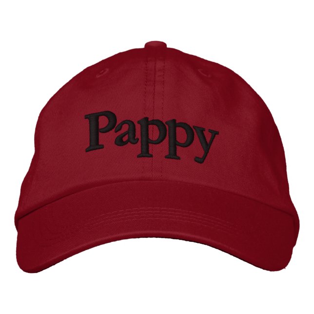 Pappy bestickter Baseballkapphut Bestickte Baseballkappe (Vorderseite)