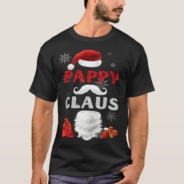 Pappy Claus Matching Family Christmas Santa T-Shirt (Vorderseite)