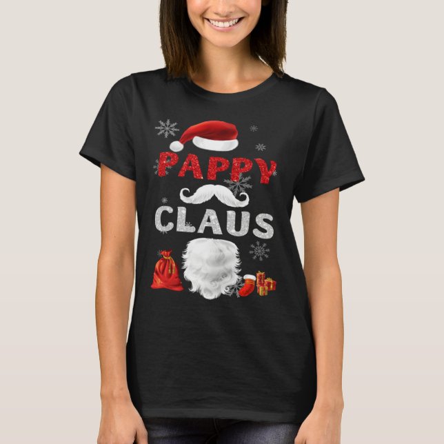 Pappy Claus Matching Family Christmas Santa T-Shirt (Vorderseite)