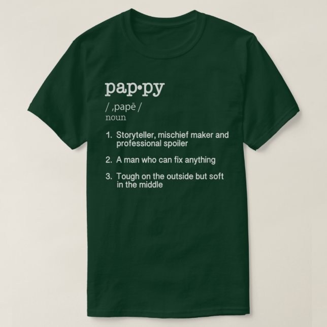 Pappy DefinitionWörterbuchbedeutung T-Shirt (Design vorne)