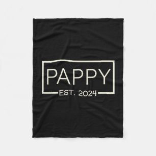 Pappy Est 2024 Neuer Vater Vatertag Männer Cket Fleecedecke