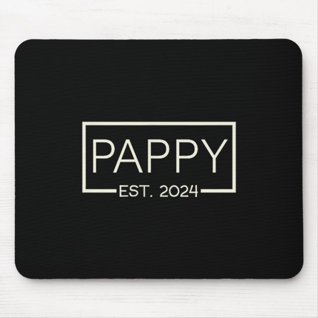Pappy Est 2024 New Dad Father's Day Men Cket  Mousepad (Vorne)