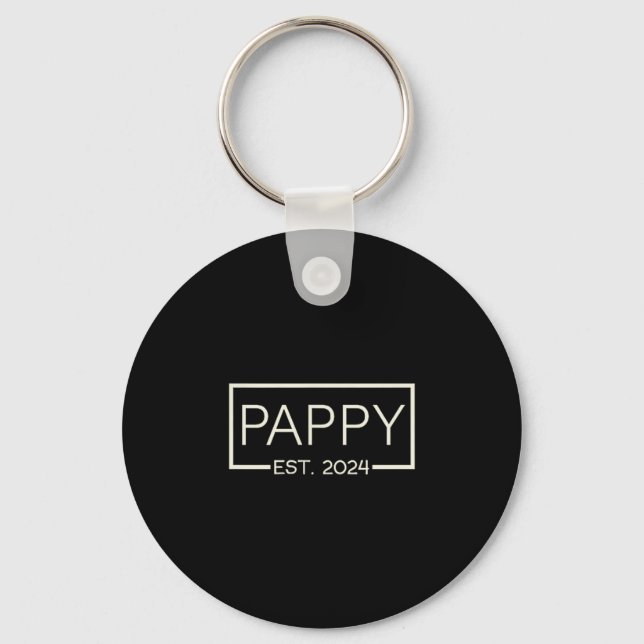 Pappy Est 2024 New Dad Father's Day Men Cket  Schlüsselanhänger (Vorderseite)