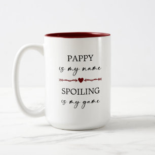 Pappy ist mein Name Spoiling ist mein Spiel Foto G Zweifarbige Tasse