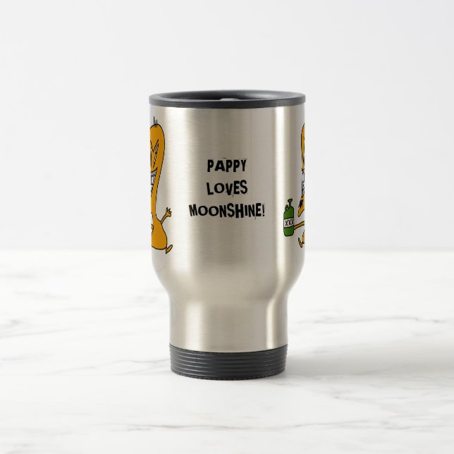 Pappy Lieben Moonshine Reise-Tasse Reisebecher (Mittel)