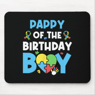 Pappy of the Birthday Boy Autismus Awareness Puzzl Mousepad