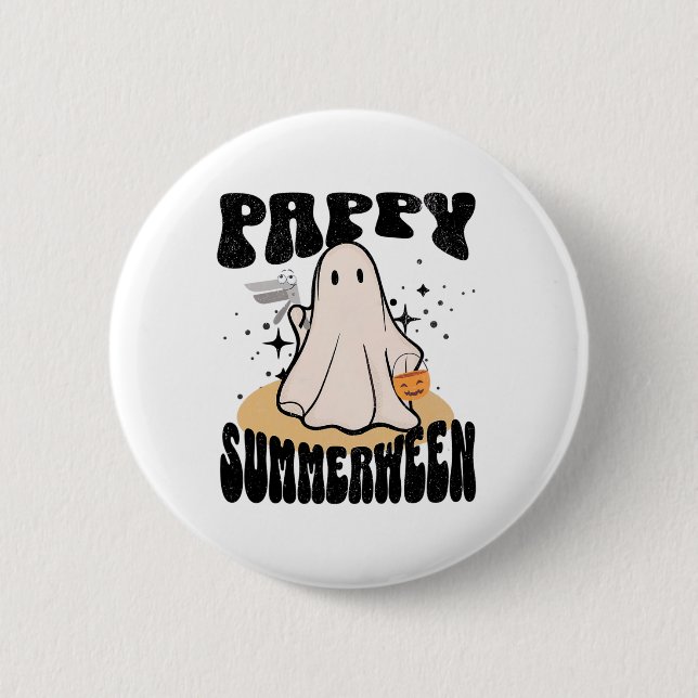 Pappy Summerween Ob Nurse Halloween Ghost mit Spe Button (Vorderseite)