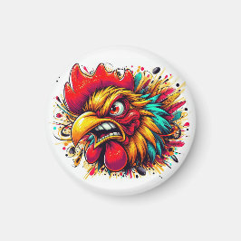 Pappy the Spirited Rooster Magnet