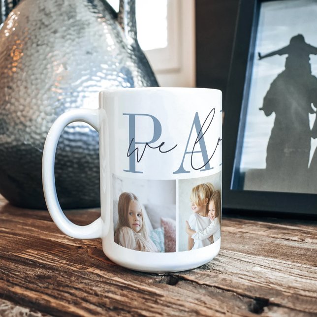 Pappy We Liebe You 4 Foto Collage Kaffeetasse (Von Creator hochgeladen)
