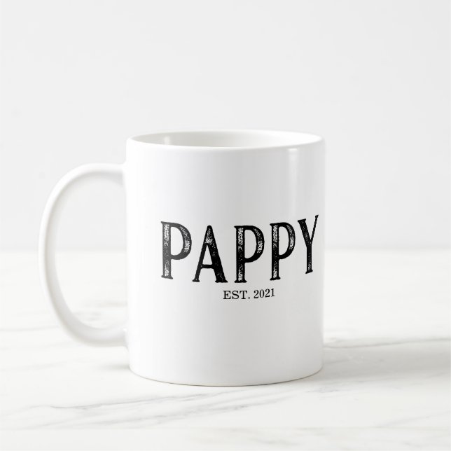 Pappy Year etabliert Kaffeetasse (Links)