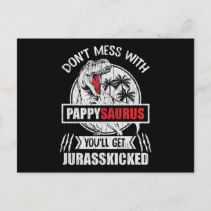 Pappysaurus Dinosaur Geschenk für Opa und Pappy Postkarte