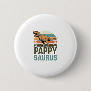 Pappysaurus Lustiges Dinosaurier Vintage Sonnenunt Button