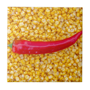 Paprika auf Mais Fliese