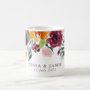 Paprika Bourgogne Mariage floral Mug