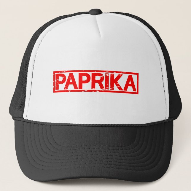Paprika-Briefmarke Truckerkappe (Vorderseite)