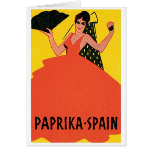 Paprika Espagne Étiquette Vintage
