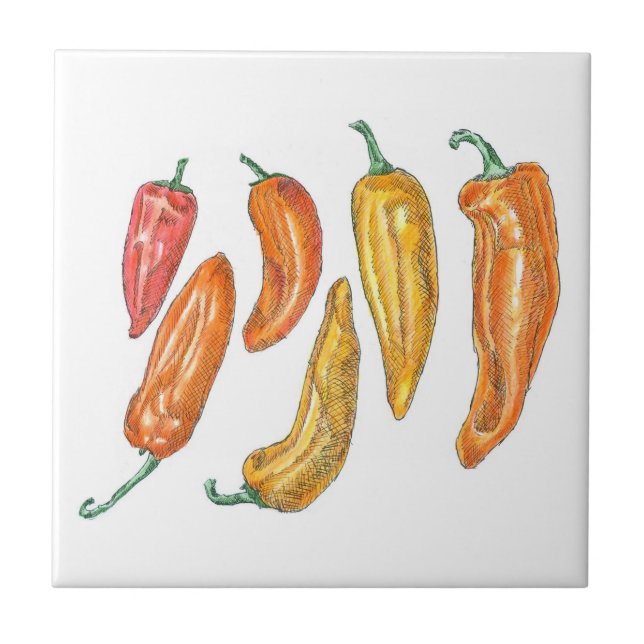 Paprika Fliese (Vorderseite)