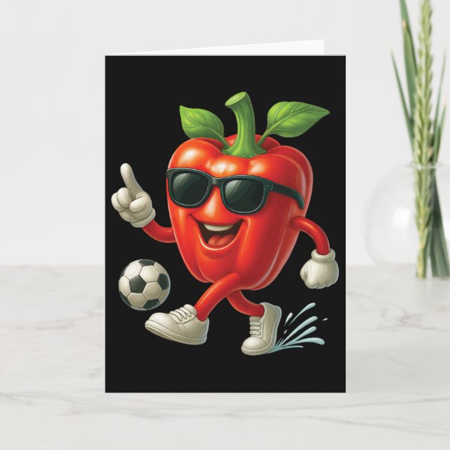 Paprika Fußball  Karte (Vorderseite)