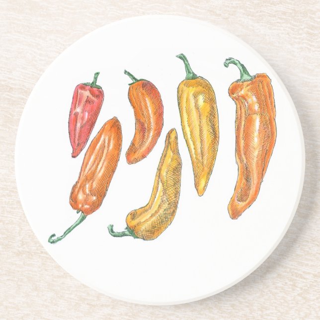 Paprika Getränkeuntersetzer (Vorne)