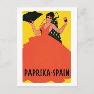 Paprika Spanien Vintage Etikett Postkarte