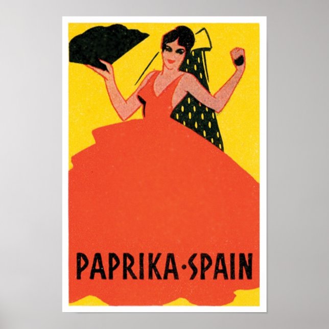 Paprika Spanien Vintages Siegel Poster (Vorne)