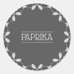 Paprika Spice Jar Sticker Labels