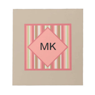 Paprika-Streifen-Muster Notizblock