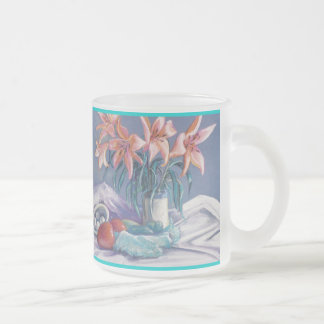 Paprika und Lilien Mattglastasse