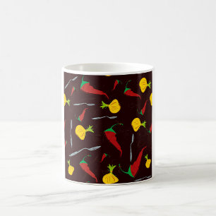 Paprika und Zwiebeln Kaffeetasse