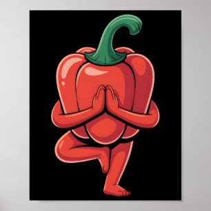 Paprika-Yoga Poster