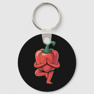 Paprika-Yoga Schlüsselanhänger