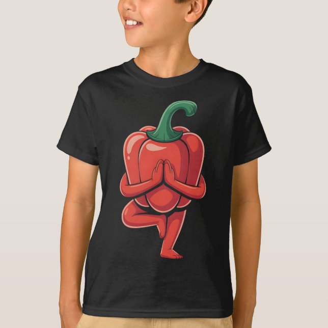 Paprika Yoga  T-Shirt (Vorderseite)