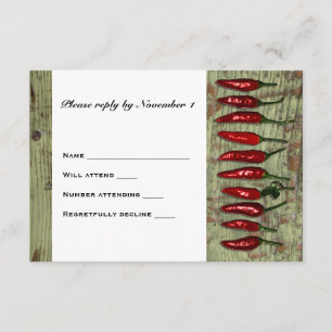 Paprikaschoten aus Red Hot Chili Wood Look UAWG RSVP Karte