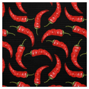 Paprikaschoten des Chilis auf schwarz Stoff